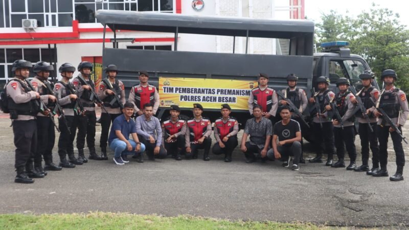 Tim pemberantas premanisme. Foto: Dok. Humas Polres Aceh Besar
