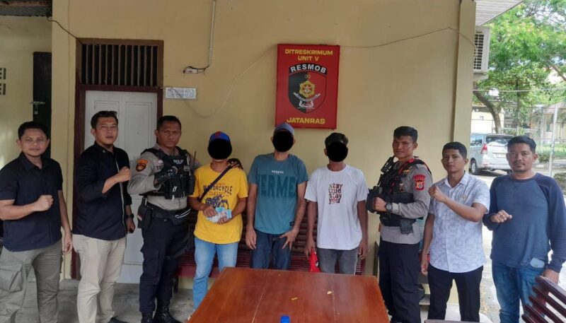 Satgas Ops Premanisme Polda Aceh Amankan Tiga Pelaku Pungli di Lokasi Wisata. Foto: Ist