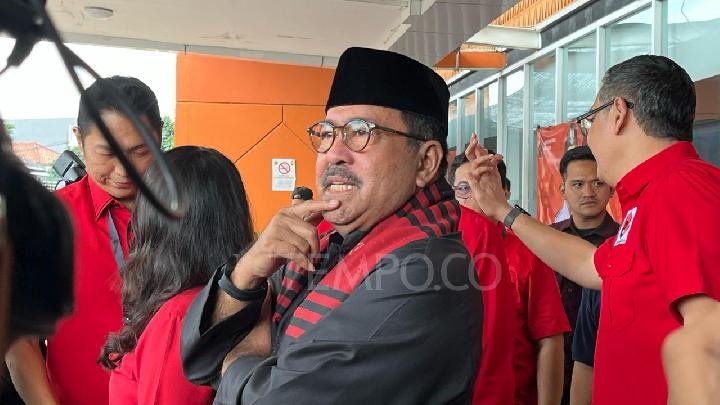 Wakil Gubernur Jakarta Rano Karno saat acara silaturahmi Dewan Pengurus Daerah Jakarta PDI Perjuangan di Jakarta International Velodrome, Jakarta Timur, 27 April 2025. FOTO: dok. Tempo/Daniel Ahmad Fajri