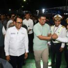 Bobby Nasution melepas Pelayaran Perdana KMP Jatra II, di Pelabuhan Angin Gunungsitoli, Jumat (13/6). FOTO: dok. Diskominfo Provinsi Sumut