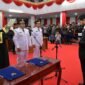 Lantik Wali Kota dan Wakil Wali Kota Sabang, Gubernur Aceh Dorong Pengembangan Kawasan Pelabuhan dan Perdagangan. Foto: Ist