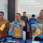 Polresta Aceh Besar Ungkap Kasus Pembunuhan di Lhoong, Pelaku Kabur ke Sumut Usai Tikam Adik Ipar. Foto: Dok. Misri/Bidhumas Polresta Banda Aceh