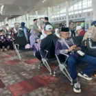 Rombongan jamaah haji Kloter 12 JKS Kota Depok Jawa Barat. DOK. ANTARA/HO-Kemenag Depok