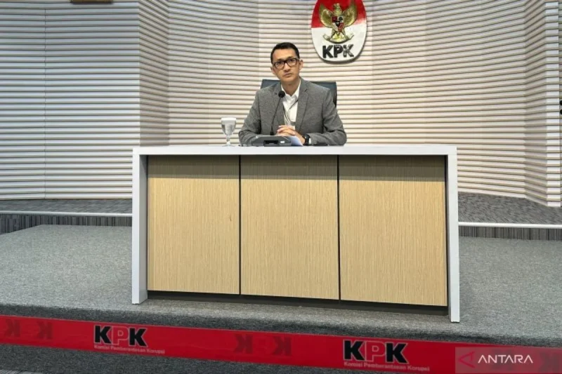 Juru Bicara KPK Budi Prasetyo saat memberikan keterangan di Gedung Merah Putih KPK, Jakarta, Rabu (11/6/2025). FOTO: dok. ANTARA/Rio Feisal