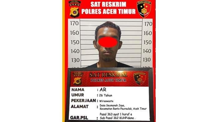 Pelaku pembobol BSI Link berinisial AR ditangkap Polres Aceh Timur,