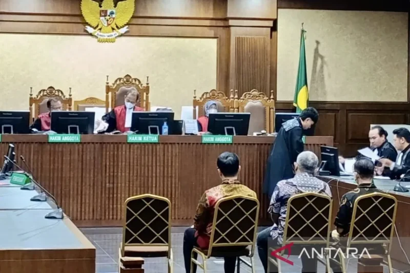 Sidang pembacaan dakwaan kasus dugaan korupsi Dinas Kebudayaan DKI Jakarta di Pengadilan Tindak Pidana Korupsi Jakarta, Selasa (17/6/2025) malam. DOK. ANTARA/Agatha Olivia Victoria