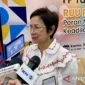 Anggota Komisi I DPR RI Nurul Arifin menjawab pertanyaan wartawan di ANTARA Heritage Center, Pasar Baru, Jakarta, Kamis (19/6/2025). dok. ANTARA/Fath Putra Mulya/aa.