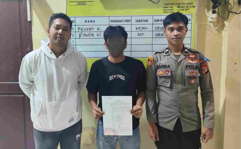Polres Simeulue Amankan Terduga Pelaku Kekerasan Dalam Rumah Tangga.(Foto: Istimewa).