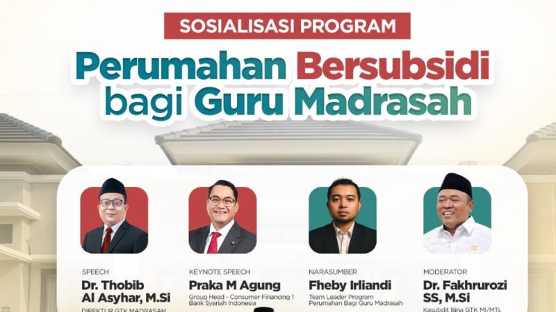 Sosialisasi Program Perumahan Bersubsidi untuk Guru Madrasah melalui Zoom Meeting. Dok. Kemenag RI