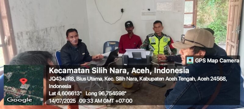 Babinsa Koramil 08/SN Jalin Sinergi dengan Aparatur Desa Bius Utama Jadi pribadi unggul.Foto.Dok: Rahmat Ramadhan/Acehnow