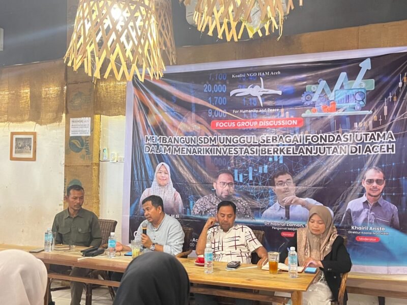FGD Soroti Krisis SDM di Aceh: Tantangan Investasi dan Ketimpangan Gender Jadi Fokus. (Foto: Dok. Misri/Acehnow).