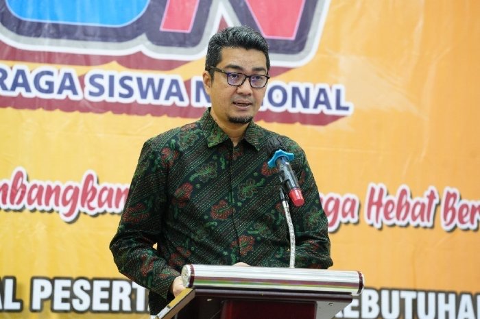 Kepala Dinas Pendidikan Aceh, Marthunis, S.T., D.E.A., secara resmi menutup Penyelenggaraan Olimpiade Olahraga Siswa Nasional (O2SN) Jenjang Pendidikan Khusus Tingkat Provinsi Aceh Tahun 2025. Foto: Dok. Dinas Pendidikan Aceh
