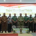 Bupati Asahan Taufik Zainal Abidin, S.Sos., M.Si bersama Dandim 0208/AS Letkol Inf Muhamad Bassarewan, S.Hub meraih dua penghargaan nasional sekaligus dalam ajang Pelaksanaan TNI Manunggal Membangun Desa (TMMD) ke-124 Tahun Anggaran 2025, Kamis (10/07/2025). dok. Diskominfo Pemkab Asahan