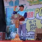 Bupati Asahan, H. Taufik Zainal Abidin, S.Sos., M.Si, saat menutup Jambore Posyandu ke-12 Tahun 2025 di Lapangan PTPN IV Kebun Sei Dadap. Dok. Diskominfo Asahan