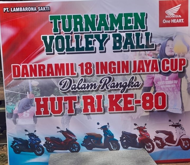 Semarak Kemerdekaan, Koramil Ingin Jaya Inisiasi Turnamen Voli Antar Kecamatan. (Foto: Dok. Misri/Acehnow).