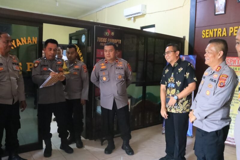 Polres Aceh Utara menerima kunjungan Tim Verifikasi Lapangan dari Stamarena Polri dalam rangka penilaian Unit Penyelenggara Pelayanan Publik, Rabu (30/7/2025). Dok. Polres Aceh Utara