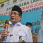 Menteri Agama Nasaruddin Umar memberikan keterangan pers usai meninjau pelaksanaan Cek Kesehatan Gratis (CKG) di Pondok Pesantren Asshidiqiyah, Jakarta, Senin (4/8/2025). dok. Kemenag RI