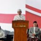 Menag Nasaruddin Umar menyampaikan sambutan dalam Zikir Kebangsaan yang digelar Senin (11/8/2025). dok. Kemenag RI