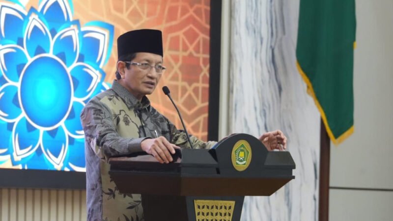Menteri Agama Nasaruddin Umar menutup Program Pembibitan Calon Dai Muda (PCDM) Tingkat Nasional 2025. Bertema “Dai Muda Menebar Dakwah Moderat dan Membangun Ekonomi Umat Tahun 2025”, kegiatan ini diikuti 200 peserta dari berbagai daerah, mulai Aceh hingga Papua. dok, Kemenag RI