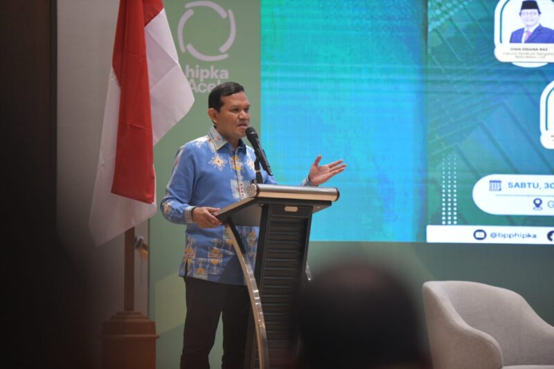 Wakil Gubernur Aceh, Fadhlullah, SE menghadiri sekaligus membuka Forum Bisnis HIPKA Strategi Penguatan Ekonomi dan Perbankan Syariah di Aceh, di Lanmark BSI,  Banda Aceh, Sabtu, 30 Agustus 2025. dok. Ist