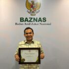 Wali Kota Lhokseumawe, Sayuti Abubakar, S.H., M.H., meraih penghargaan pada ajang BAZNAS Award 2025 yang digelar di Hotel Mercure Ancol, Jakarta, Kamis (28/8/2025). Dok. Pemko Lhokseumawe