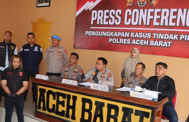 Kapolres Aceh Barat, AKBP Yhogi Hadisetiawan, S.I.K., M.I.K., dalam keterangannya kepada wartawan pada Jumat (8/8/2025). DOK. POLRES ACEH BARAT
