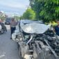 Kecelakaan lalu lintas terjadi di Jalan Lintas Banda Aceh – Medan, tepatnya di Gampong Meunasah Tutong, Kecamatan Lhoksukon, pada Senin (25/8/2025). Dok. Polres Aceh Utara