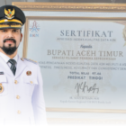 Bupati Al-Farlaky Terima Sertifikat Apresiasi Indeks Kualitas Data ASN dari BKN. dok. Diskominfo Kab. Aceh Timur