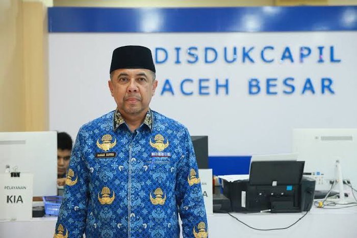 Kepala Disdukcapil Aceh Besar, Rahmad Sentosa SSos MAP. DOK. MC ACEH BESAR