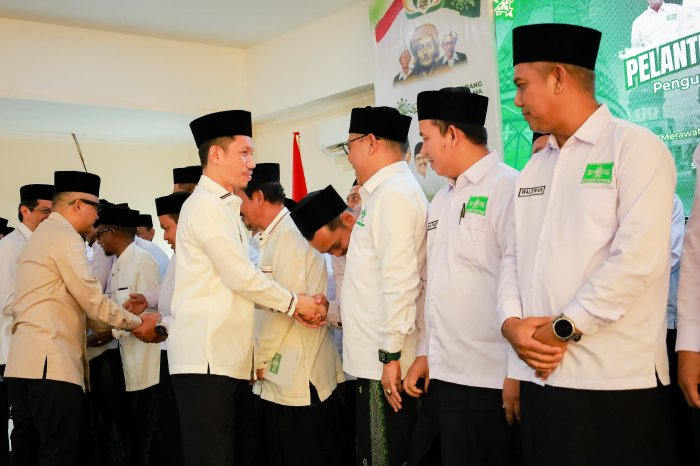 Bupati Aceh Barat, Tarmizi SP, MM menghadiri pelantikan dan Musyawarah Kerja Cabang (Muskercab) ke 1 Pengurus Cabang Nahdatul Ulama (PCNU) Kabupeten Aceh Barat masa Khidmat 2024 - 2029. dok. Diskominfo Kab. Aceh Barat