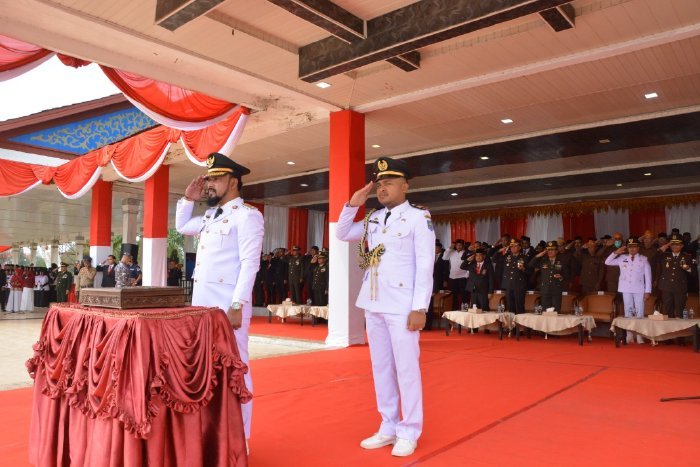 Bupati Al-Farlaky Pimpin Upacara HUT RI ke-80 di Aceh Timur. dok. Diskominfo Kabupaten Aceh Timur