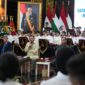 Kementerian Pertahanan Republik Indonesia (Kemhan RI) menyelenggarakan acara tatap muka antara Menteri Pertahanan RI Sjafrie Sjamsoeddin dan Panglima TNI Jenderal TNI Agus Subiyanto bersama para Kadet Universitas Pertahanan Republik Indonesia (Unhan RI) yang berasal dari Palestina. dok. Kemhan RI