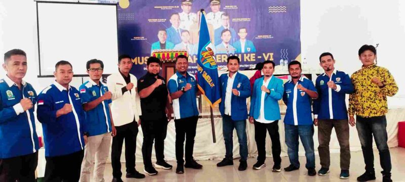 Eriton Ketua KNPI Simeulue Terpilih saat dikukuhkan pengurus DPD I KNPI Aceh.(Foto: AgusMuliadi/Acehnow)