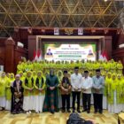 Foto bersama usai pelantikan pengurus wilayah dan pengurus daerah Fahmi Ummi Provinsi Aceh, di Anjong Mon Mata, Pendopo Gubernur Aceh, Kota Banda Aceh, Sabtu (27/9/2025). FOTO: MC ACEH BESAR