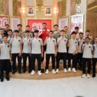 Motivasi diberikan Menteri Pemuda dan Olahraga Republik Indonesia (Menpora RI) Dito Ariotedjo kepada pemain Timnas Futsal Indonesia yang akan bertanding di ajang China Invitational Tournament (CFA) International, Shijiazhuang, China, pada 5-11 September 2025. (foto:bagus/kemenpora.go.id)