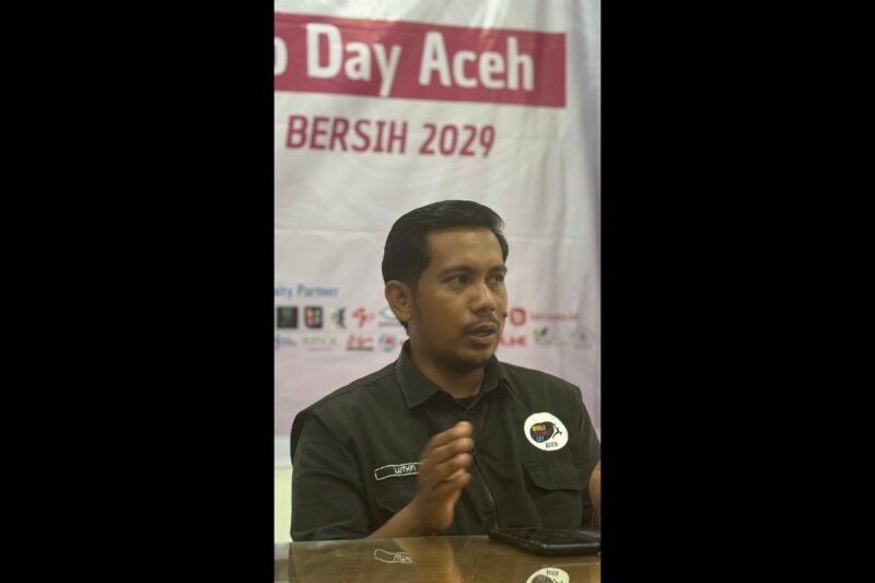Leader WCD Aceh, Muhammad Luthfi, dalam konferensi pers, Kamis, 25 September 2025. dok. Ist