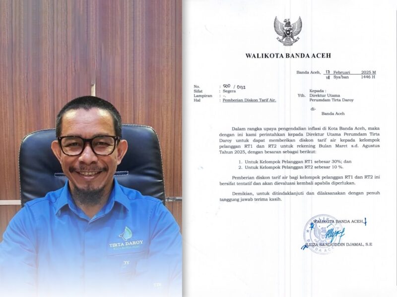 Dirut Perumdam Tirta Daroy T Novizal Aiyub. dok. Pemko Banda Aceh