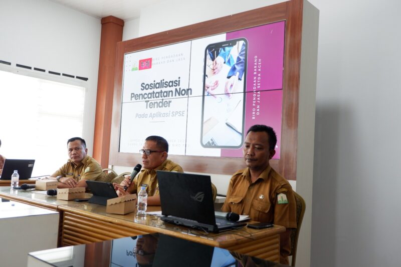 Pemerintah Aceh Dorong Akuntabilitas Pengadaan Barang/Jasa melalui Pencatatan Non Tender. Foto: Dok. Biro PBJ Setda Aceh