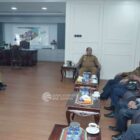 Bupati Asahan, Taufik Zainal Abidin, S.Sos., M.Si., didampingi Asisten Administrasi Umum dan Kepala Badan Kesatuan Bangsa dan Politik (Kesbangpol) Kabupaten Asahan menerima audensi dari Ketua PD Muhammadiyah Asahan, M. Akhyar, M.A., beserta jajaran pengurus. dok. Diskominfo Kab. Asahan