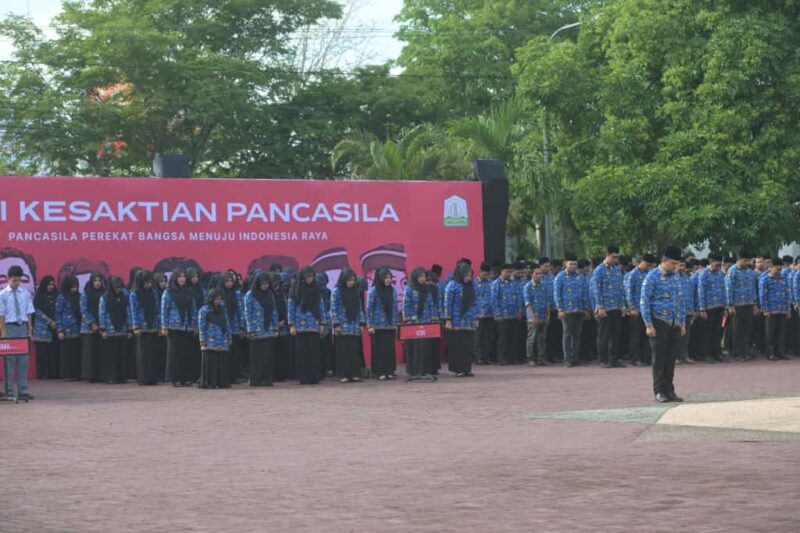 Pemerintah Aceh menggelar Upacara Peringatan Hari Kesaktian Pancasila Tahun 2025 yang berlangsung di halaman Kantor Gubernur Aceh, Rabu (1/10/2025). dok. Ist