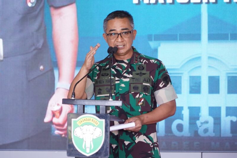 Pangdam IM Pimpin Laporan Korps Kenaikan Pangkat 61 Pamen Kodam IM Periode Oktober 2025. dok. Pendam IM