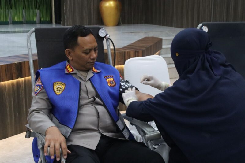 Polda Aceh menggelar aksi donor darah di Aula Presisi, Rabu (22/10/2025). dok. Polda Aceh