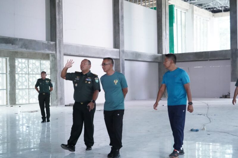 Pangdam Iskandar Muda Tinjau Pembangunan Gedung Serbaguna Jasdam Iskandar Muda. dok. Pendam IM