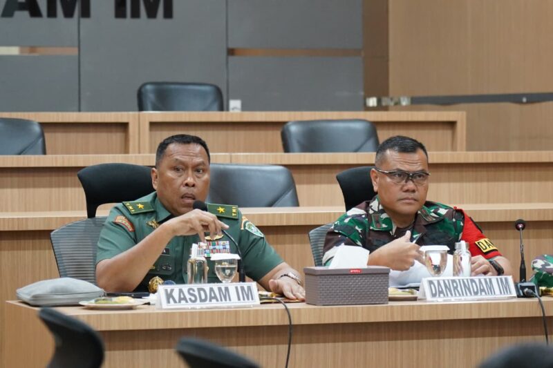 Kasdam Iskandar Muda Terima Paparan kesiapan Kegiatan Persami. DOK. PENDAM IM