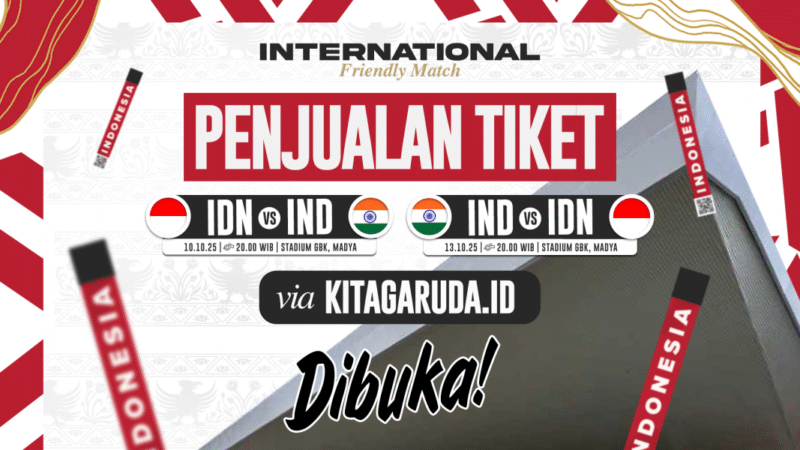 Banner Harga Tiket Terjangkau untuk Uji Coba Timnas U-23 versus India. dok PSSI