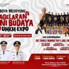 Banner Pemerintah Kabupaten Aceh Barat Daya (Abdya) pekan depan akan menggelar Pergelaran Seni Budaya & Usaha Mikro, Kecil, dan Menengah (UMKM) Expo di GOR Sigupai Arena Center Blangpidie, Desa Guhang Kecamatan Blangpidie. DOK. PEMKAB ABDYA