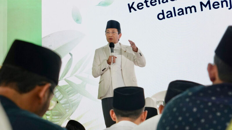 Menag beri sambutan di Pusat Studi Al-Qur'an, Sabtu (01/10/2025). dok. Kemenag RI