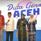 Ketua Staf Ahli TP-PKK Aceh, Mukaramah Fadhlullah menghadiri Penobatan Duta Genre Aceh Tahun 2025 di Aula Taman Seni Budaya, Kota Banda Aceh , Jumat Malam, 31 Oktober 2025. dok. Ist
