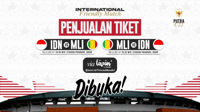 Banner Harga Tiket Indonesia versus Mali. dok. PSSI