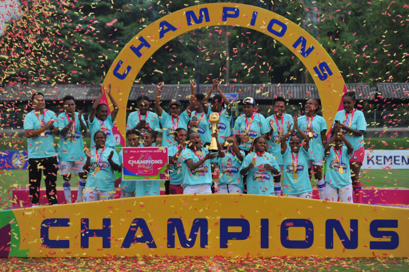 Papua Pegunungan kembali menjuarai Piala Pertiwi 2025 Putaran Nasional setelah mengalahkan Jawa Barat dengan sk0r tipis 1-0 pada final di Lapangan UII Sleman, Senin 10 November 2025. dok. PSSI